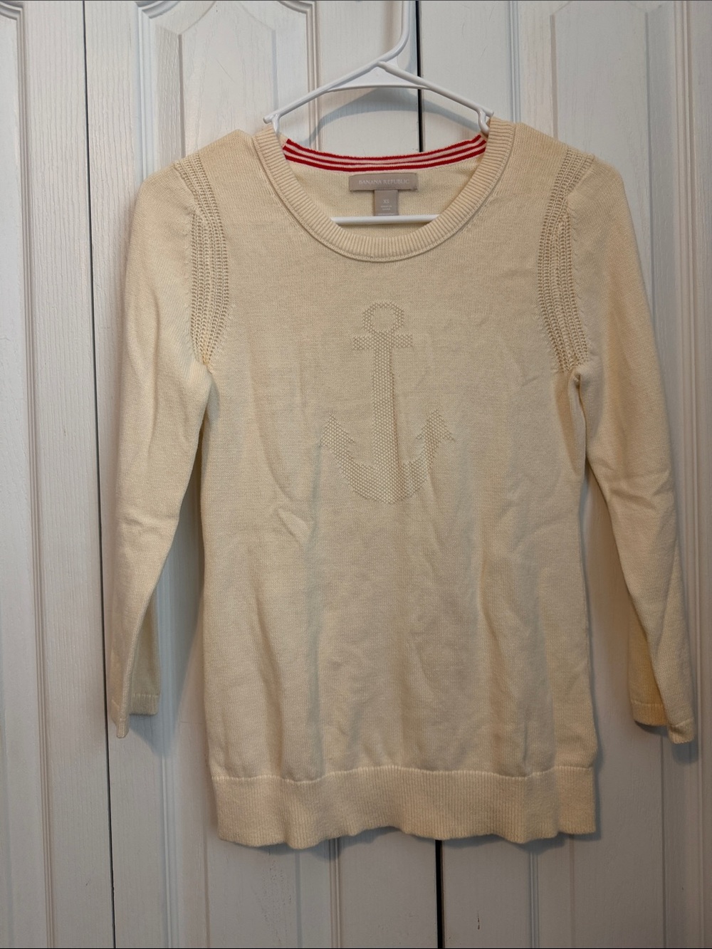 Banana Republic 3/4 Sleeve Sweater with Anchor Design Size XS